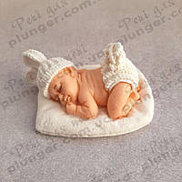 Цукрова прикраса для торта Малюк-зайчик