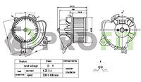 Вентилятор салона CITROEN NEMO 08-. FIAT PUNTO/GRANDE PUNTO 05-. OPEL CORSA 06- 1860-0061