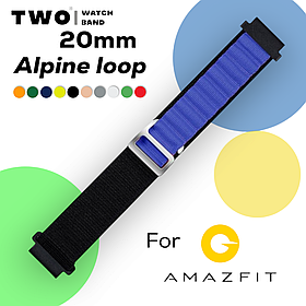 Ремінець Alpine loop для Xiaomi Amazfit 20 мм Чорний з синім