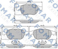 Колодки гальмівні дискові ПЕРЕДН RENAULT LAGUNA II 1.6I 16V,1.8 16V, 1.9 DTI,DCI, 2.0, 2.0 16V, 2.2 FO 897081