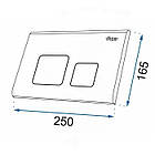 Кнопка зливу для інсталяції REA подвійна хром 160797 REA-E019A, фото 2