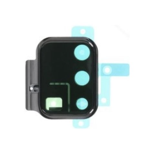 Скло камери для Samsung G770F Galaxy S10 Lite, з рамкою чорного кольору, фото 1