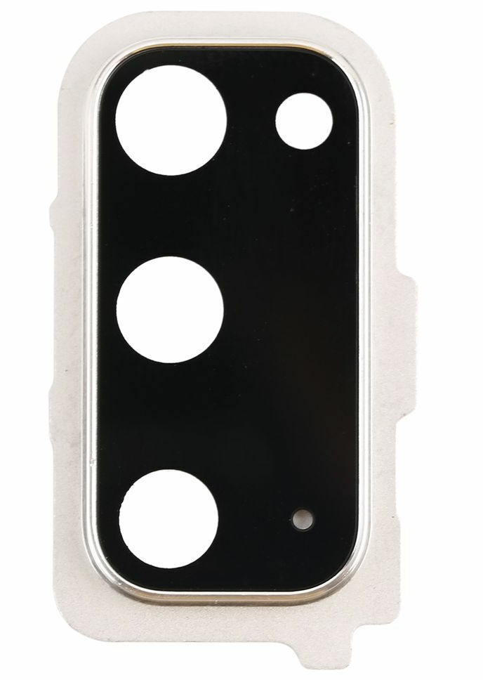 Скло камери для Samsung G985 Galaxy S20 Plus, біле, з рамкою, фото 1