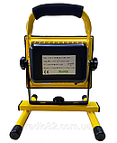 Прожектор акумуляторний світлодіодний (COB), переносний, GY-RFL-10W, 3.7 V, 2000 mAh, IP65, фото 3