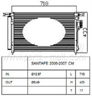 Конденсер кондиціонера HYUNDAI SANTA FE 06- 97606-2B000