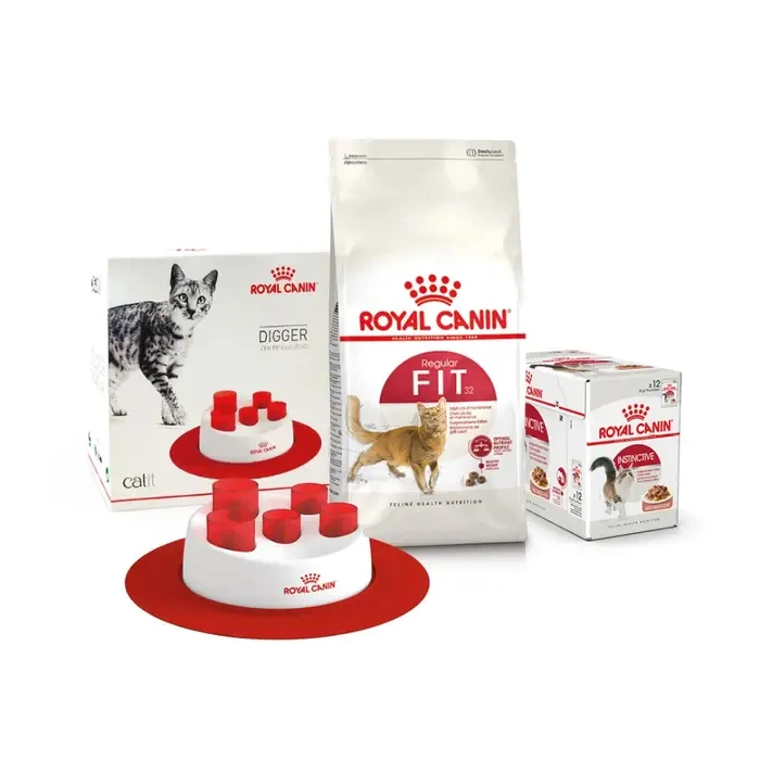 Корм для котів Royal Canin Fit 32 | 2 кг + pouch 12 шт х 85 г + інтерактивна годівниця