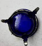 Вінтажна кобальтова сільничка на меляровій підставці, фото 3