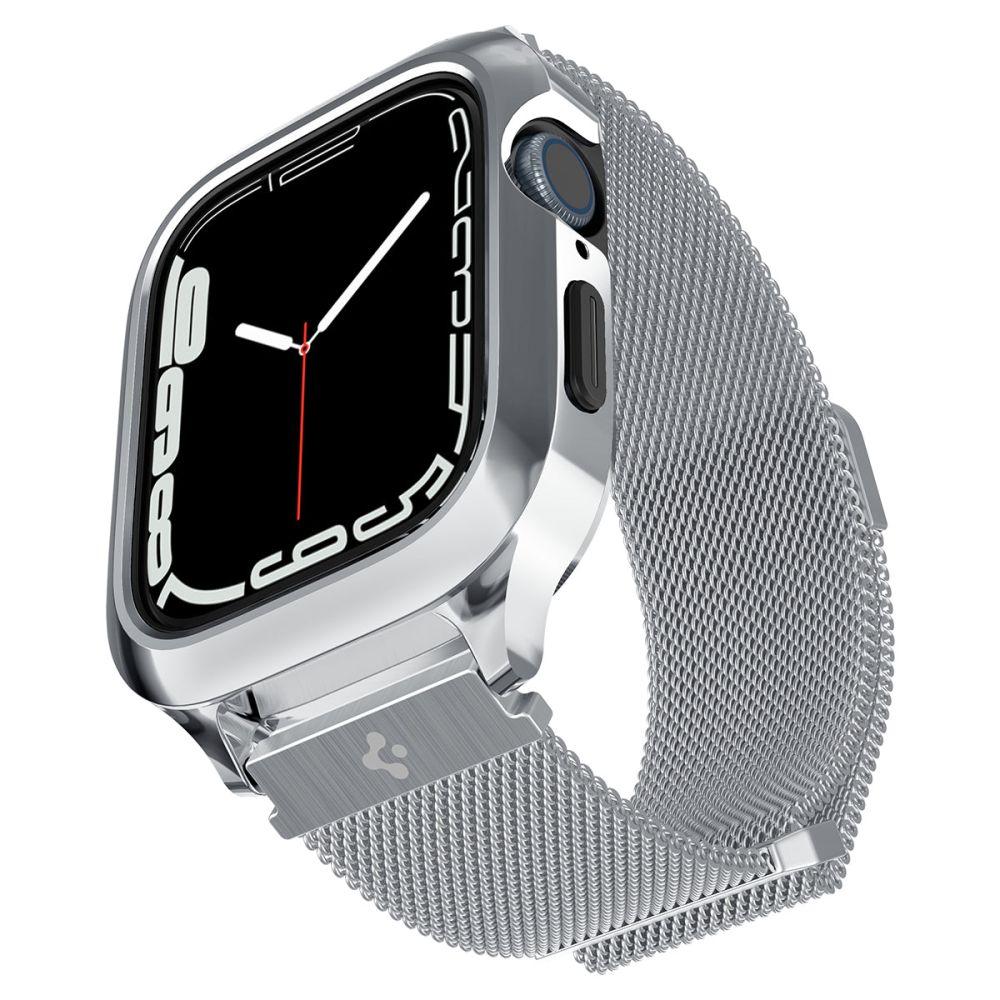 Чохол і ремінець Spigen Metal Fit Pro для Apple Watch (44 / 45 mm), Silver (ACS04584), фото 1