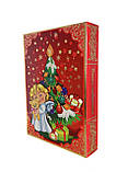 Ексклюзивна новорічна коробка для цукерок до 600г Червона книга велика з тисненням, фото 3