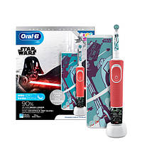 Електрична зубна щітка дитяча Braun Oral-B D100.413.2KX Kids Extra Soft Star Wars з футляром
