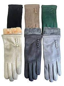 Замш сенсорні жіночі рукавички Додайте оксамитову підкладку стильні тільки оптом