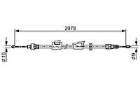 Трос ручного гальма ЗЗАДУ ЛІВОРУЧ FORD; VOLVO S-MAX 2.0 TDCI 03.2006 - 12.2014; S-MAX 2.0 TDCI 0 1 987 482 706