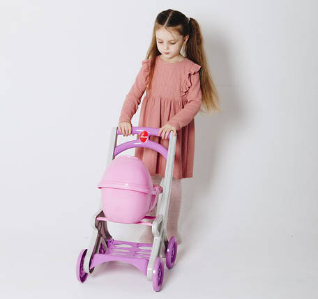 Пластикова коляска для ляльок Doloni Toys (0121/04) — стійка та стильна, фото 1