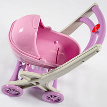 Пластикова коляска для ляльок Doloni Toys (0121/04) — стійка та стильна, фото 4
