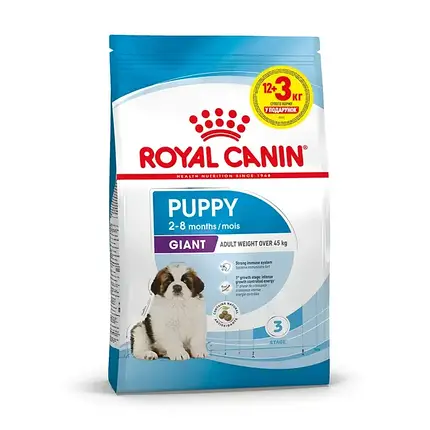 Сухий корм для цуценят Royal Canin Giant Puppy 12+3 кг - домашня птиця, фото 1