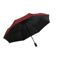 Мини-зонт UV Burgundy карманный прочный автоматический от солнца дождя складной
