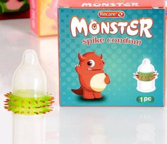 Презерватив Recare MONSTER Green+Red Wink (1шт), фото 1