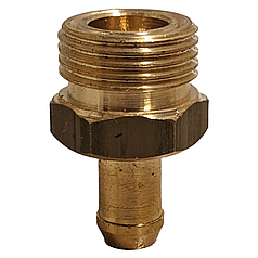 Перехідник для газових пальників з різьбою 21.8мм під шланг 9мм, перехідник із латуні для газового балона