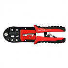 Кліщі для обтиску клем з тріскачкою Toptul RJ11/RJ12/RJ45 (DKAC2420)