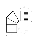 Коліно 90° Ø 150 для вентиляції, оцинковані товщина цинку. 0.65 мм, фото 3