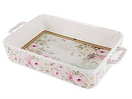 Блюдо з ручками Lefard Англійська троянда 32,6х19х6см (924-747)