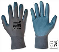 Перчатки защитные Bradas Nitrox Gray нитрил размер 9 (RWNGY9)