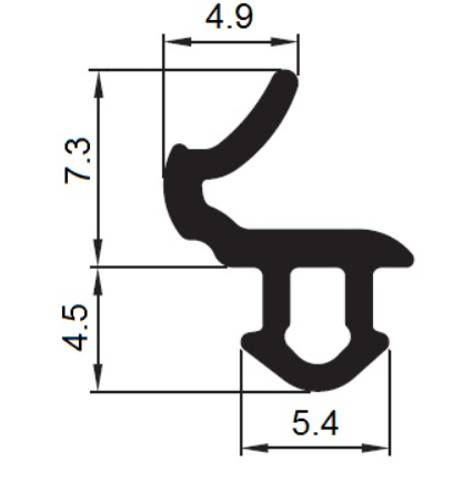 Ущільнювачі для віконного скла S-618 KBE 000043013, фото 1