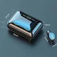 Бездротові вакуумні навушники Bluetooth з кейсом TWS BTH-F9-5 сенсорні, фото 5