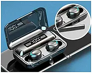 Бездротові вакуумні навушники Bluetooth з кейсом TWS BTH-F9-5 сенсорні, фото 8
