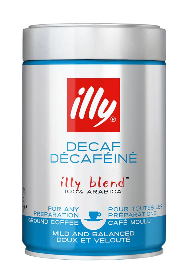 Мелена кава без кофеїну illy Decaffeinato 100% арабіка 250 грамів у жерстяній банці