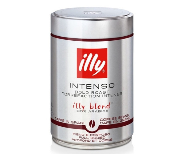 Кава в зернах illy Intenso 250 грамів у жерстяній банці