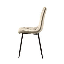 Cтілець ANETTE чорний каркас/темний беж, фото 4