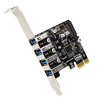 Контроллер PCI-E x1 to 4 x USB 3.0 бу