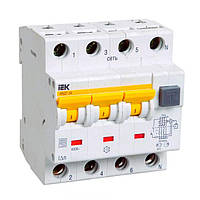 Автоматический дифференциальный выключатель IEK 4-п АВДТ34 С 16А 30мА (MAD22-6-016-C-30)