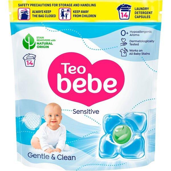 Капсулы для стирки детских вещей Teo Bebe Gentle&Clean Caps Sensitive 14шт - фото 1 - id-p1972412137