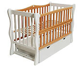 Ліжко з відкидною боковиною Гойдалка Sofi бук-фарбоване 600x1200 (1B35-9-1,2,4)