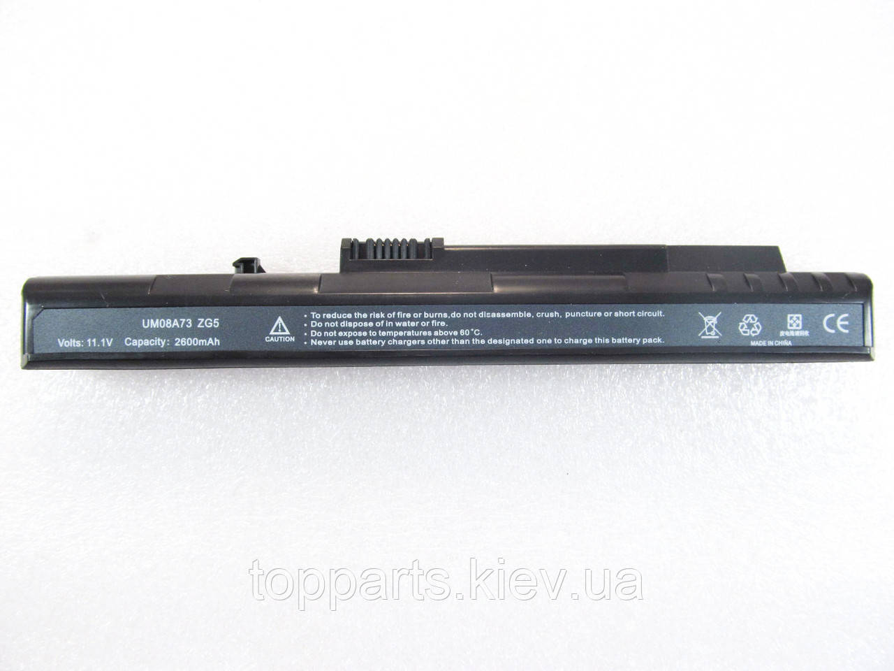 Батарея для ноутбука Acer UM08A31, 2600mAh, 3cell, 11.1V, Li-ion, чорна,