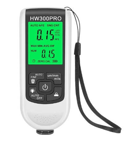 Професійний товщиномір покриття фарби та лаку HW-300PRO White, фото 1
