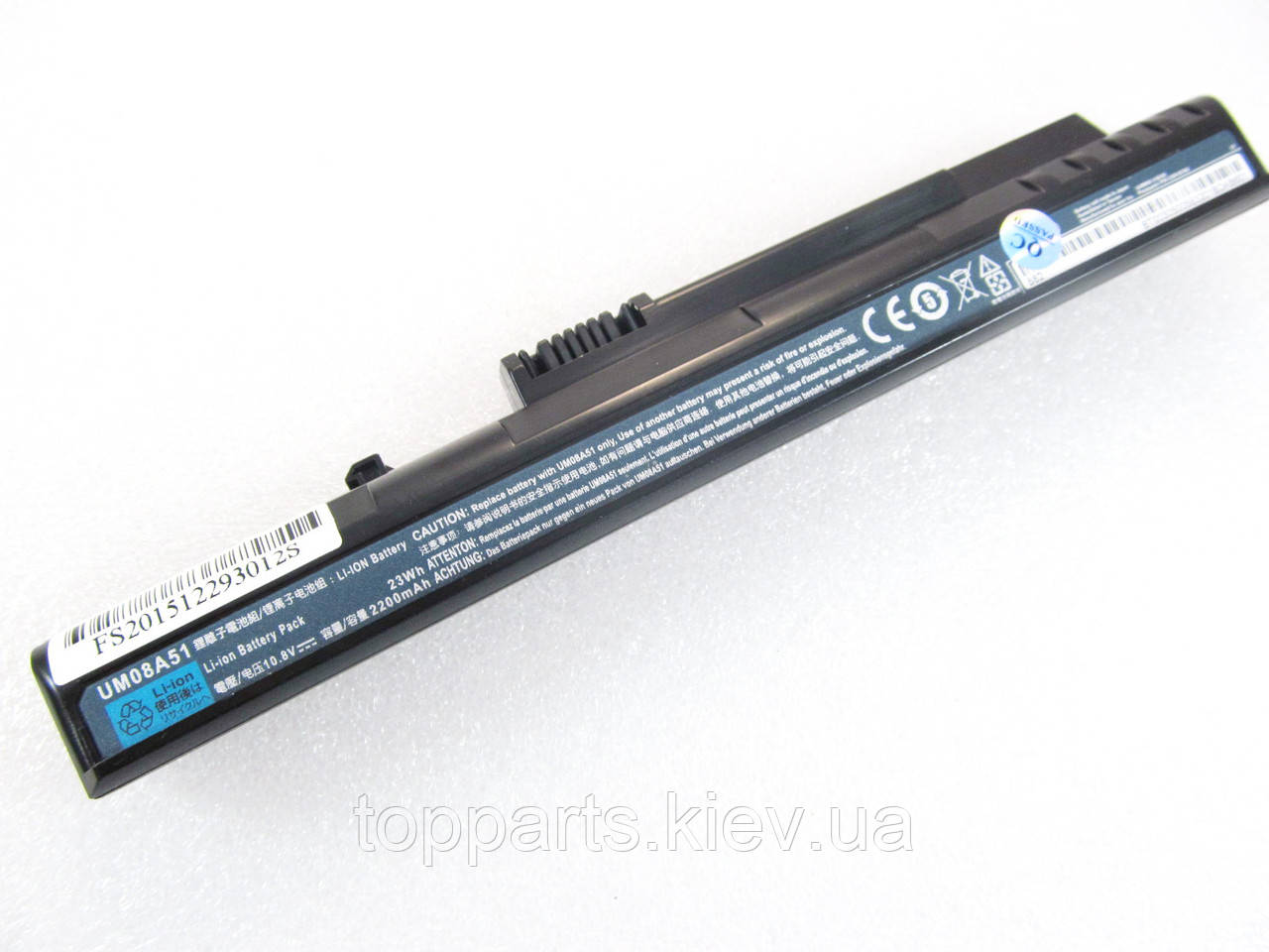 Батарея для ноутбука Acer UM08A31, 2200mAh (23.76 Wh), 3cell, 11.1 V, Li-ion, чорний, ОРИГІНАЛЬНА
