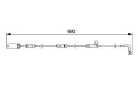 Датчик зносу гальмівних колодок ПЕРЕДН BMW 5 E60 M (09/2004-03/2010) 1 987 473 046