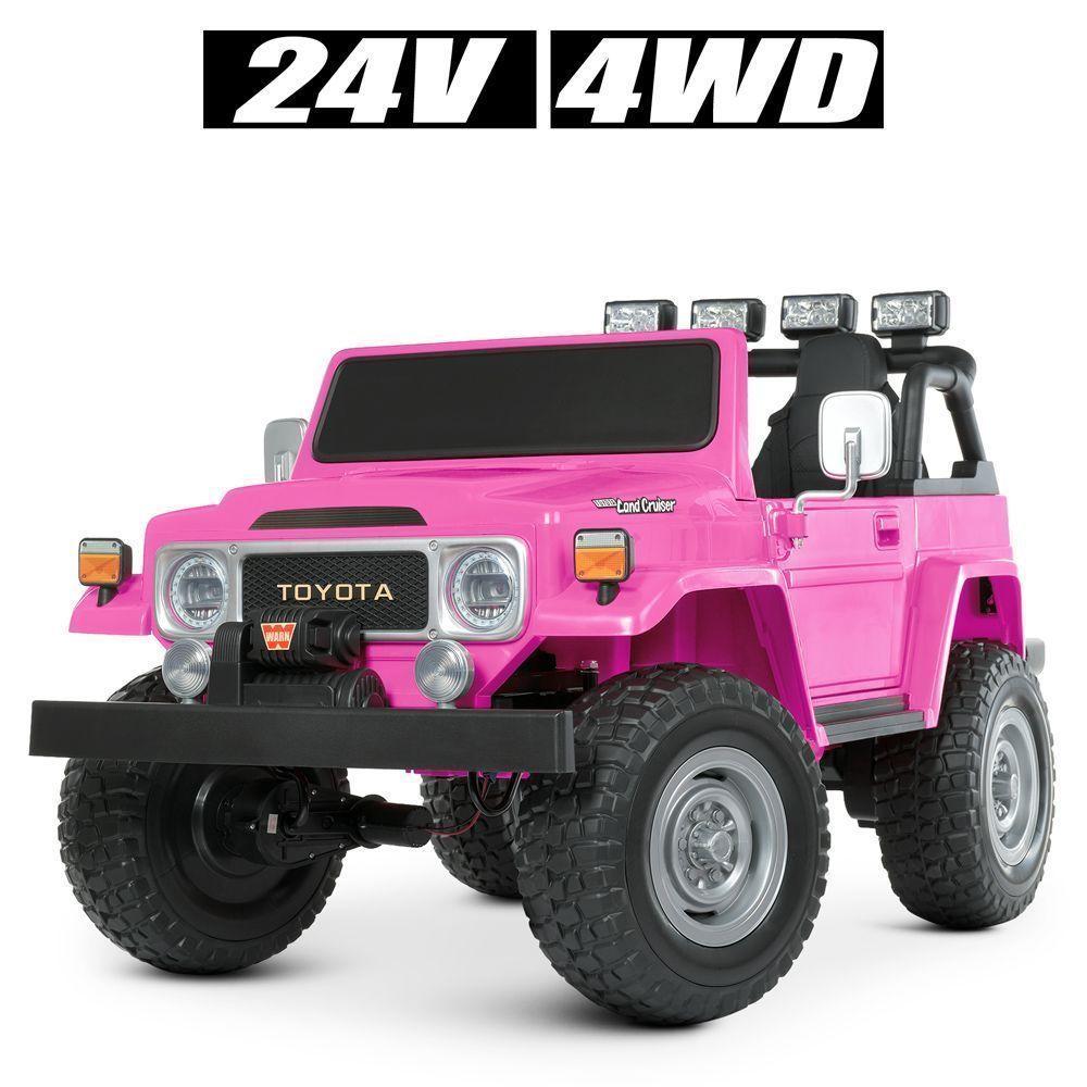 Дитячий електромобіль двомісний джип Toyota Land Cruiser 24V на акумуляторі