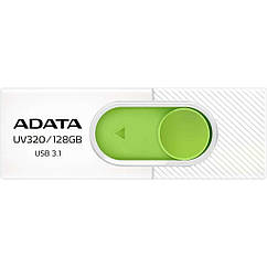 USB-флеш-накопичувач ADATA 128 GB UV320 White Green USB 3.1 AUV320-128G-RWHGN ZZ, код: 6619841