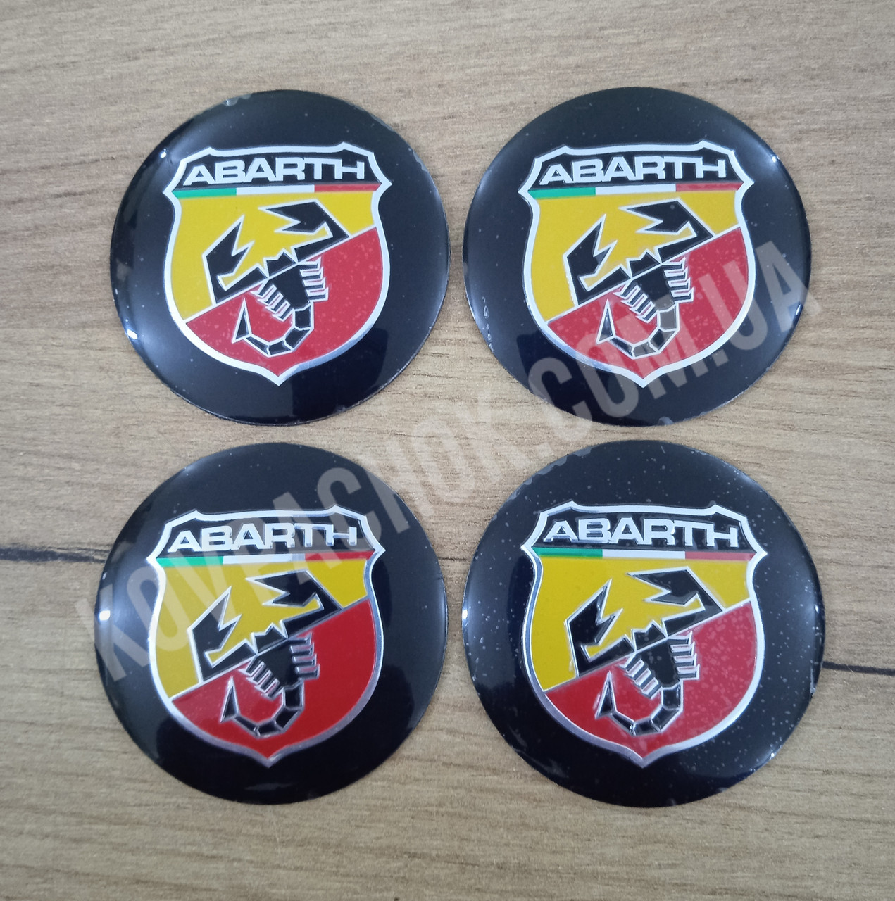 Наклейки для ковпачків на диски Fiat Abarth 56 мм.