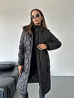 Женская стёганная куртка Jem стежка длинная 50 графит