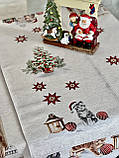 Доріжка раннер на стіл Новорічна  40x160 см., гобелен, фото 3