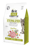 Сухий корм для стерилізованих котів Brit Care Cat GF Sterilized Immunity Support зі свининою 2 кг