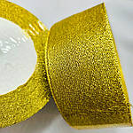 Стрічка парча золотиста, 4 см, фото 2