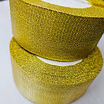 Стрічка парча золотиста, 4 см, фото 3