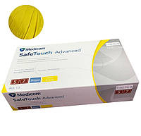 Перчатки Medicom SafeTouch Advanced без пудры 100 шт, S (желтые), 3.8 грамм