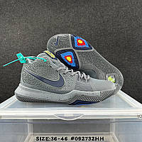 Eur36-46 баскетбольные кроссовки Nike Kyrie 3 COLD grey Кайри мужские женские